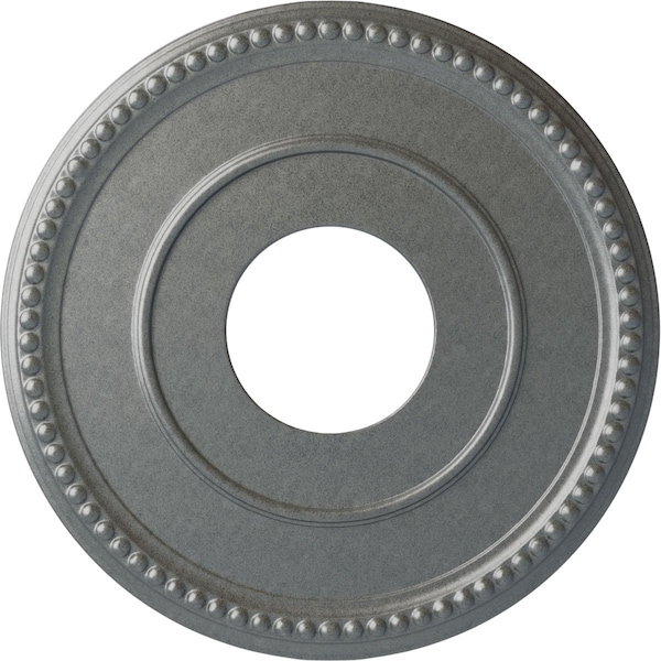 Ekena Millwork Bradford Ceiling Medallion (Fits Canopies up to 6 5/8"), 12 1/2"OD x 3 7/8"ID x 3/4"P, Platinum CM12BRPLS - main